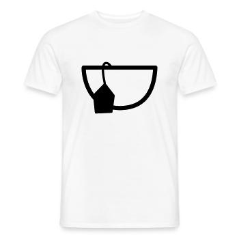 Tee - Männer T-Shirt - Weiß - Vorne - AI Model Male 178 dark (178cm)