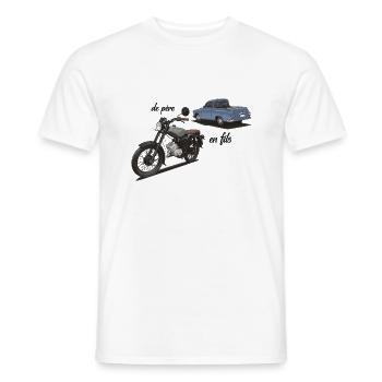 S51 // Illustration - Men's T-Shirt - white - Front - AI Model Male 178 dark (178cm)