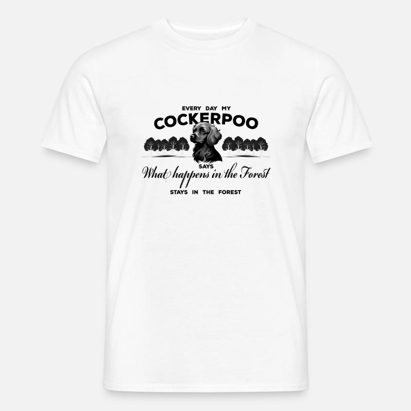 Cockerpoo - Fun Design - Männer T-Shirt - Weiß