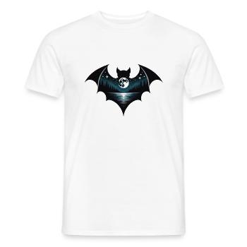 Chauve-souris avec ciel nocturne - T-shirt homme - blanc - Devant - AI Model Male 178 dark (178cm)