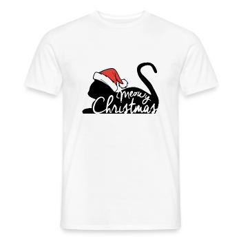 Meowy Chrstmas - T-shirt homme - blanc - Devant - AI Model Male 178 dark (178cm)