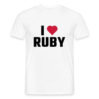 Ich liebe RUBIN - Männer T-Shirt - Weiß - Vorne - AI Model Male 178 dark (178cm)