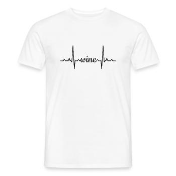 Vin de vin - T-shirt homme - blanc - Devant - AI Model Male 178 dark (178cm)