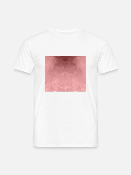 Pink salmon Colored watercolor pattern - Men's T-Shirt - white