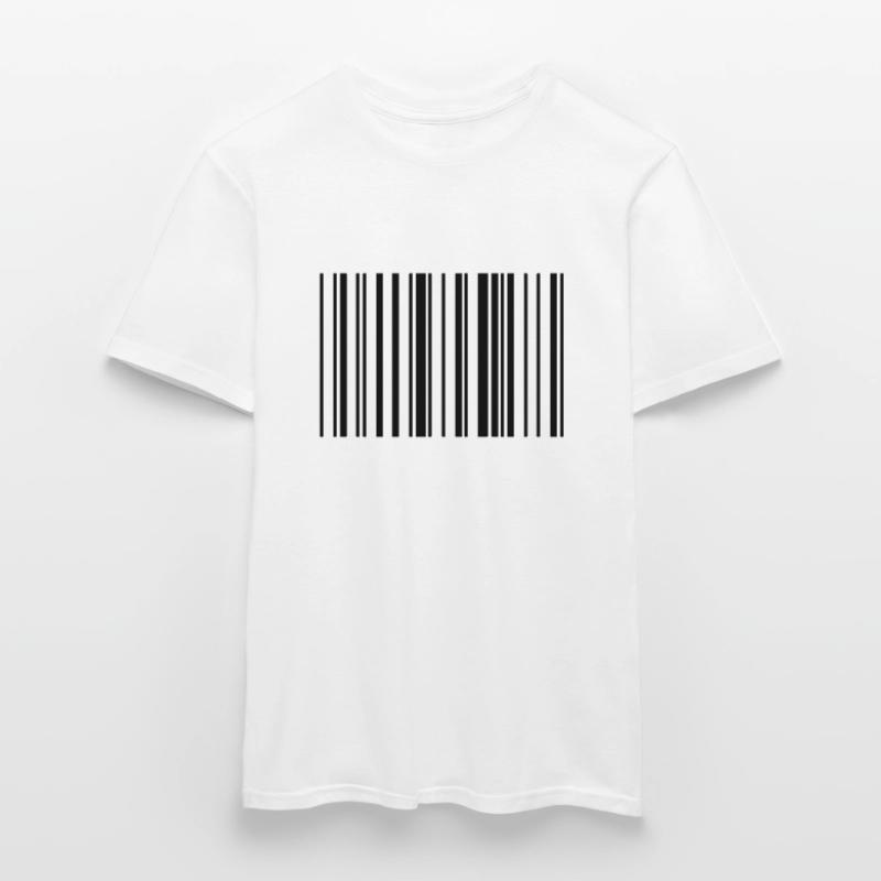 Bande de code à barres rayée T-shirt homme