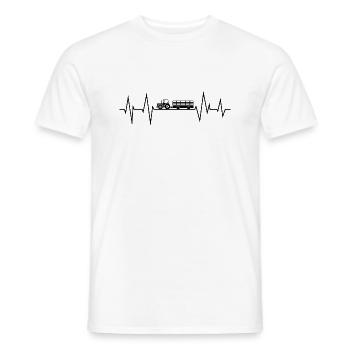 Tractor pulse farmer gift field arable - Men's T-Shirt - white - Front - AI Model Male 178 dark (178cm)