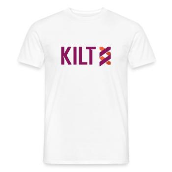 KILT Crypto Credentials for Web 3.0 Blockchain BTC - Men's T-Shirt - white - Front - AI Model Male 178 dark (178cm)