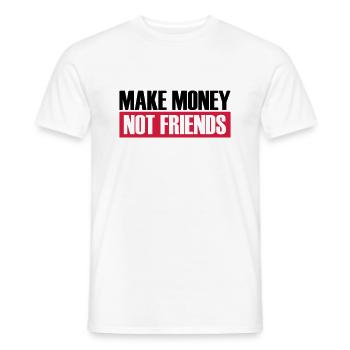 Make Money Logo - Men's T-Shirt - white - Front - AI Model Male 178 dark (178cm)