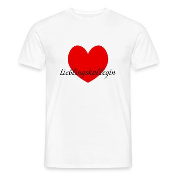 Lieblingskollegin Herz - Männer T-Shirt - Weiß - Vorne - AI Model Male 178 dark (178cm)