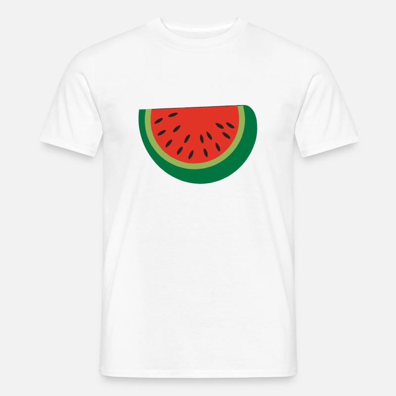 Wassermelone Illustration Geschenkidee - Männer T-Shirt - Weiß