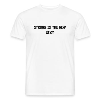 Fort est le nouveau Sexy - T-shirt homme - blanc - Devant - AI Model Male 178 dark (178cm)