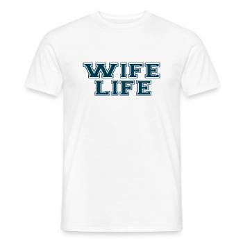 Vie de la femme - T-shirt homme - blanc - Devant - AI Model Male 178 dark (178cm)