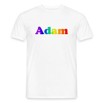 Adam - Men's T-Shirt - white - Front - AI Model Male 178 dark (178cm)