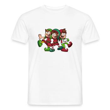 Lutins de Noël chantants - T-shirt homme - blanc - Devant - AI Model Male 178 dark (178cm)