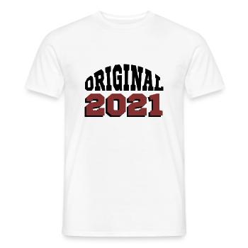 Ursprünglich: 2021 - Männer T-Shirt - Weiß - Vorne - AI Model Male 178 dark (178cm)