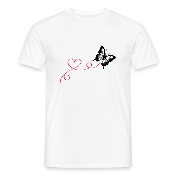 Butterfly Love - Men's T-Shirt - white - Front - AI Model Male 178 dark (178cm)