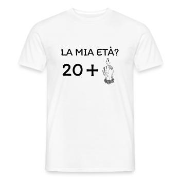 Mon âge 21 ans - T-shirt homme - blanc - Devant - AI Model Male 178 dark (178cm)