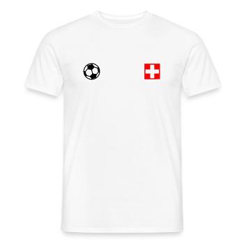 Suisse - T-shirt homme - blanc - Devant - AI Model Male 178 dark (178cm)