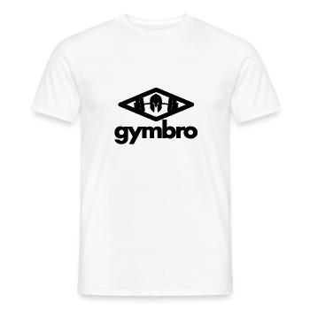 GymBroo - La force rencontre le style - T-shirt homme - blanc - Devant - AI Model Male 178 dark (178cm)
