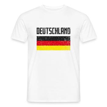 Drapeau de l’Allemagne Grunge Cadeau - T-shirt homme - blanc - Devant - AI Model Male 178 dark (178cm)