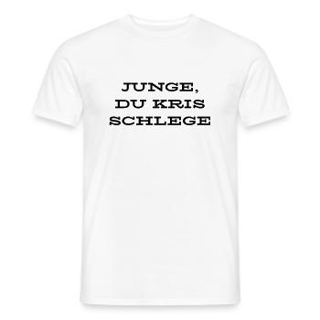 Junge du kris schlege - Männer T-Shirt - Weiß - Vorne - AI Model Male 178 dark (178cm)