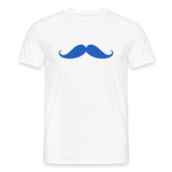 Prostate Cancer Awareness Moustache - Men's T-Shirt - white - Front - AI Model Male 178 dark (178cm)