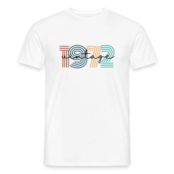1972 vintage rétro - T-shirt homme - blanc - Devant - AI Model Male 178 dark (178cm)