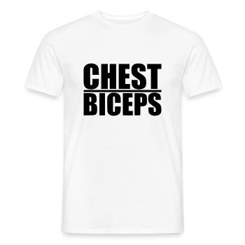 ChestBiceps - Männer T-Shirt - Weiß - Vorne - AI Model Male 178 dark (178cm)