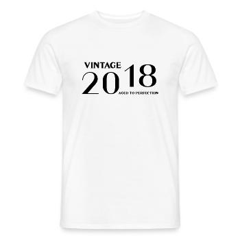 Vintage 2018 aged to perfection - Men's T-Shirt - white - Front - AI Model Male 178 dark (178cm)