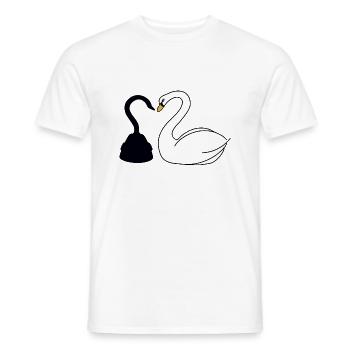 Käpt'n Hook und Schwan - Männer T-Shirt - Weiß - Vorne - AI Model Male 178 dark (178cm)
