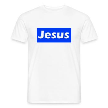 Jesus - Männer T-Shirt - Weiß - Vorne - AI Model Male 178 dark (178cm)