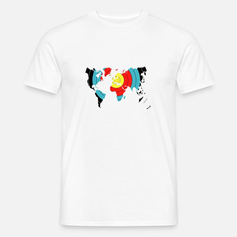 Archery World Map - Männer T-Shirt - Weiß