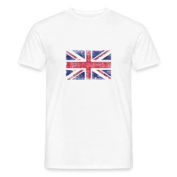 Vintage UK Flag Union Jack - Männer T-Shirt - Weiß - Vorne - AI Model Male 178 dark (178cm)