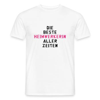 Heimwerker Heimwerkerin Heimwerken basteln Bastler - Männer T-Shirt - Weiß - Vorne - AI Model Male 178 dark (178cm)