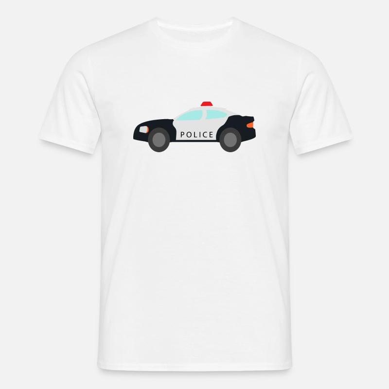 Polizei Auto - Männer T-Shirt - Weiß