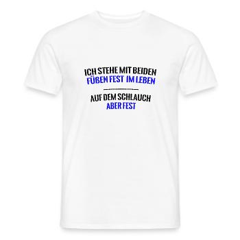 Auf dem Schlauch stehen lustiger Spruch Geschenk - Männer T-Shirt - Weiß - Vorne - AI Model Male 178 dark (178cm)