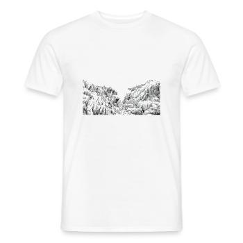 Fels - Männer T-Shirt - Weiß - Vorne - AI Model Male 178 dark (178cm)