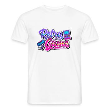 Retro Game Graphic Video Game Player Gaming Gamer - Männer T-Shirt - Weiß - Vorne - AI Model Male 178 dark (178cm)
