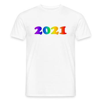 2021 - T-shirt homme - blanc - Devant - AI Model Male 178 dark (178cm)
