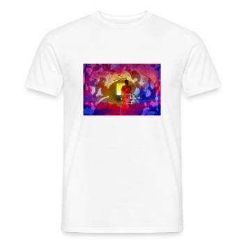 astronaut infected - Men's T-Shirt - white - Front - AI Model Male 178 dark (178cm)