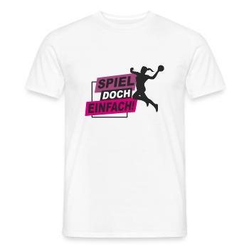Handball - spiel doch einfach - Männer T-Shirt - Weiß - Vorne - AI Model Male 178 dark (178cm)