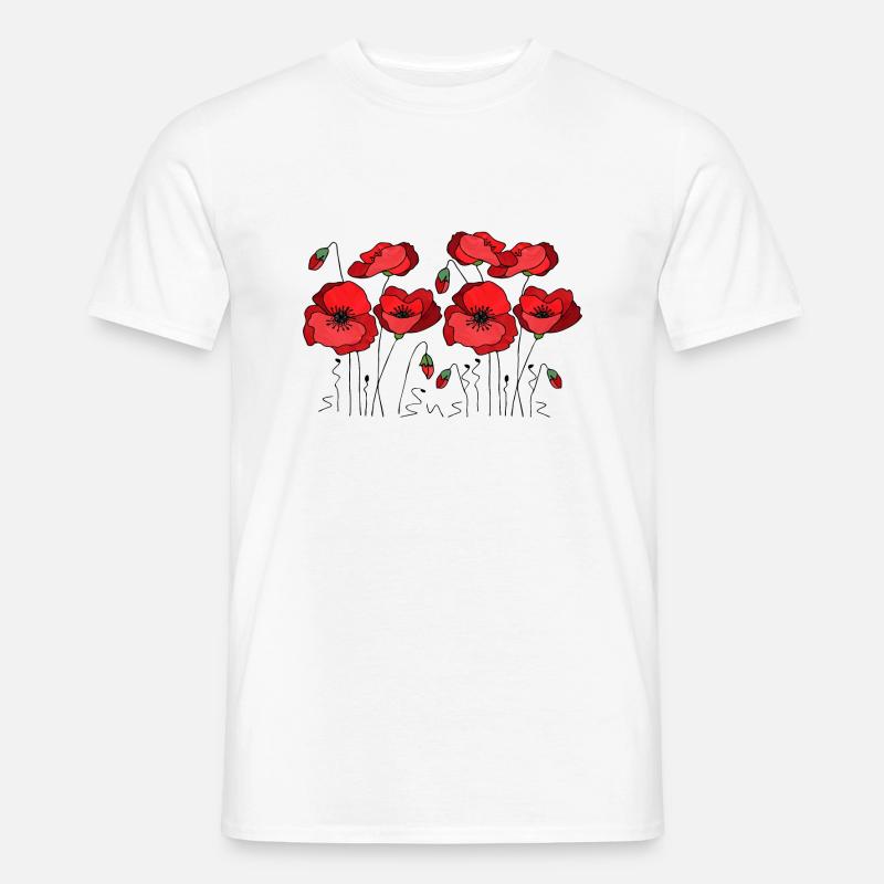 Blumen - Männer T-Shirt - Weiß