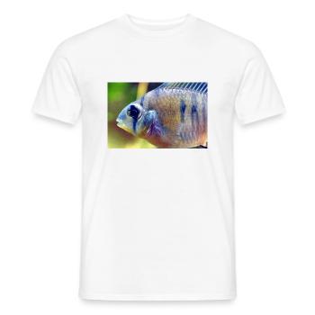 Bolivianischer Schmetterlingsbuntbarsch - Männer T-Shirt - Weiß - Vorne - AI Model Male 178 dark (178cm)
