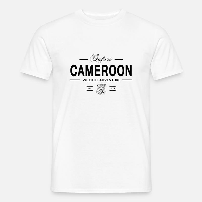Kamerun - Leopard - Männer T-Shirt - Weiß