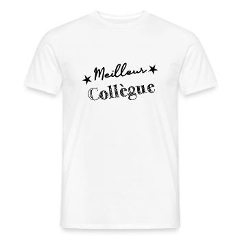 RETRAITE. BONNE RETRAITE. JOYEUSE RETRAITE - T-shirt homme - blanc - Devant - AI Model Male 178 dark (178cm)
