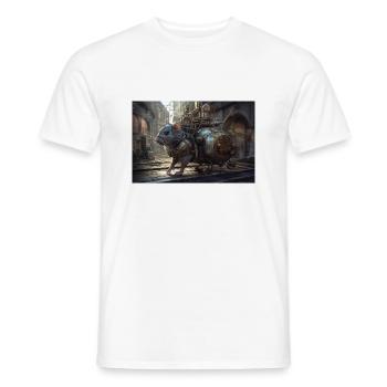 Cité des rats - T-shirt homme - blanc - Devant - AI Model Male 178 dark (178cm)