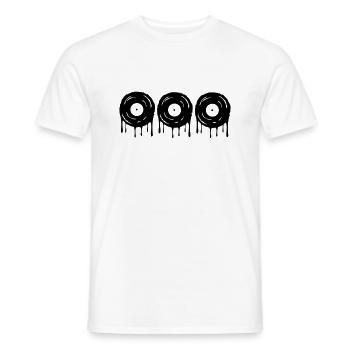 Records - Men's T-Shirt - white - Front - AI Model Male 178 dark (178cm)