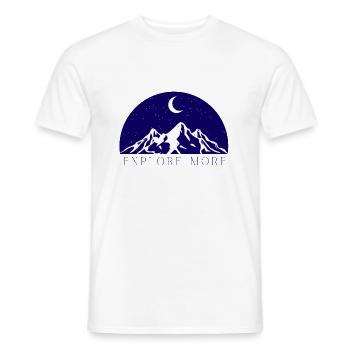Explore more - Men's T-Shirt - white - Front - AI Model Male 178 dark (178cm)
