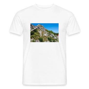 Festung Knin (Kninska tvrđava) Kroatien - Männer T-Shirt - Weiß - Vorne - AI Model Male 178 dark (178cm)