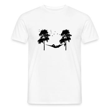 Hamac au paradis - T-shirt homme - blanc - Devant - AI Model Male 178 dark (178cm)